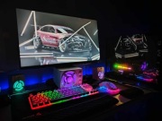 Cały zestaw do grania z monitorem biurkiem (