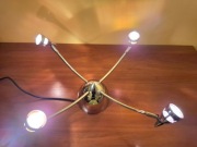 LAMPA SUFITOWA ŻYRANDOL IKEA T9805 CHROM POŁYSK MAX 4x20W HALOGENOWY