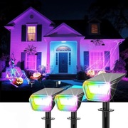 Lampki solarne zewnętrzne Linkind IP67 RGB 800Lm 3szt