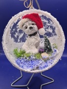 Bombka3d Z  ręcznie wykonanym West Highland white terrier 