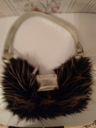 nev looc futerkowa torebka,zlote dodatki,modna