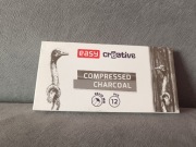 Węgiel artystyczny rysunkowy 12 sztuk Easy Creative 65x10mm Nowy 