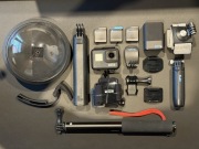 GoPro HERO 7 Black + mega zestaw akcesoriów | 3 baterie | 128GB | BDB stan
