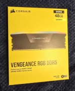 Pamięć RAM Corsair Vengeance RGB, DDR5, 48 GB(2x24GB), 6400MHz, CL36