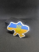 Naklejka mapa Ukrainy z herbem Tryzub