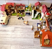 Duża Kolekcja Sylvanian Families – 8 Kultowych Zestawów + Rodziny Figurek!