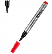 10 x MARKER PERMANENTNY TOMA TO 091 ŚCIĘTY CZERWONY