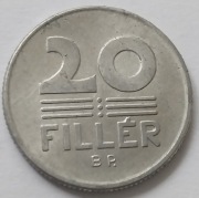 Moneta 20 fillerów z 1976 roku 