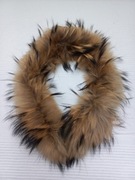 Jenot naturalny obszycie kaptura przypinka dopinka kołnierz 67 cm