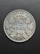 Niemcy 1/2 marki 1917 rok ( A)