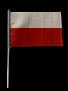 FLAGIETKA CHORĄGIEWKA POLSKA 22x13,5cm kijek 30cm