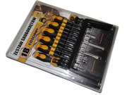 ZESTAW ŚRUBOKRĘTÓW | 18 CZĘŚCI | 4 PŁASKIE + 4 KRZYŻAK + 10 PRECYZJNYCH