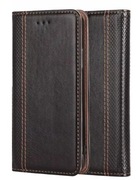 SKÓRZANE ETUI POKROWIEC Z KLAPKĄ SONY XPERIA 10 CZARNY MAGNES