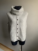 Olars Ulla sweter kamizelka scandi damska duży golf 100 % wełn L XL 40 42