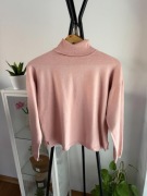 Różowy golf z wiskozą S 36 pudrowy róż