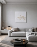 Obraz 3D góry z teksturą i złotem 40x40 cm – ręcznie wykonany