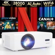 Projektor AKIYO O9 28000 lumenów Wi-Fi Bluetooth 1080P