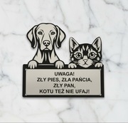Wyjątkowe tabliczki uwaga zły pies duży wybór doberman, amstaff owczarek