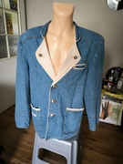 Copy Right marynarka męska L jeans vintage niebieska 80's 90's oversize uni