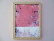 Obraz akrylowy na papierze abstrakcja różowy 2