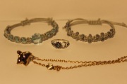 2 Bransoletki- rękodzieło, naszyjnik i pierścionek + (gratis)