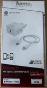 Hama ładowarka 20 W USB-C Lightning 1m