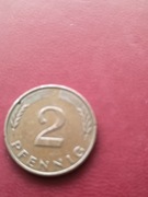 Niemcy RFN Moneta 2 Pfennig Fenigi 1991 J