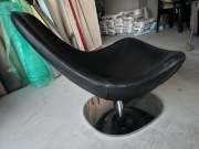 ciekawy fotel vintage retro skóra eko RZESZÓW obracany