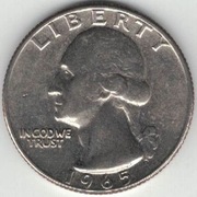 USA quarter dollar 25 centów 1965 nr 1