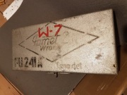 Stara metalowa skrzynka po zestawie palników PU 241A / POMET Wronki / PRL