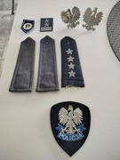 Naszywki, oznaki rozpoznawcze, naramienniki, pagony, policja, milicja, prl