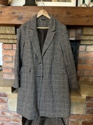 Płaszcz jesienny brąz/beż/czerń