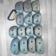 Zestaw chwytów wspinaczkowych - drewniane - set 15 - #green_point_climb