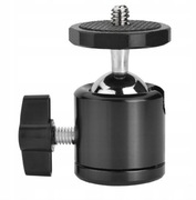 Adapter statywowy mini głowica kulowa na gwint 1/4" do kamer aparatów lamp