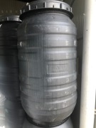 Beczka 250L czarna niebieska