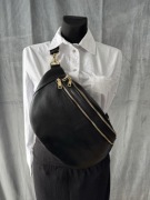 Nerka torebka czarna skóra naturalna Włoska - nowa