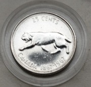 Kanada, 25 cent 1967 r Konfederacja srebro 