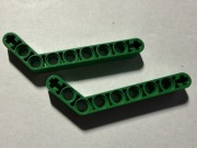 LEGO TECHNIC LIFTARM,MODYIFIED BENT THICK 1x9 (7-3) ZIELONE 32271 2 szt.