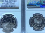 100 TYS.ZŁ Próba NIKIEL H. DOBRZAŃSKI HUBAL 1991 NGC PF68 PIĘKNA