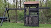 Domek plac zabaw huśtawka
