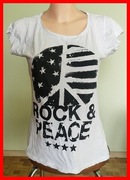 EFEKTOWNY DAMSKI T-SHIRT - M - FISHBONE - ROCK & PEACE