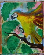 Obraz "Skrzecząca papuga"