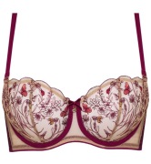 Biustonosz miękki Samanta Adelina A142 80D, balkonetka bordowa