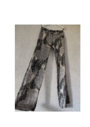spodnie eleganckie vintage retro kuloty dzwony panterka melanż