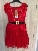 Nowy z met na Święta strój przebranie kostium Pani Mikołajowa rozm. 128 F&F