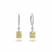 Kolczyki Miedź Srebrna cyrkonia bursztyn