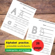Przedszkole Alfabet Tracing Pages - Wielkie i małe litery, Ćwiczenie pisma