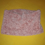 szal szalik chusta róż 24x90 komin w całości ciepły gruby