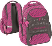 PLECAK LEKKI MŁODZIEŻOWY SZKOLNY SZARY BARBIE PASO