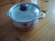 Garnek emaliowany PRL